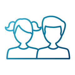 Couple faceless avatar icon vector illustration graphic design