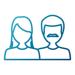 Couple faceless avatar icon vector illustration graphic design