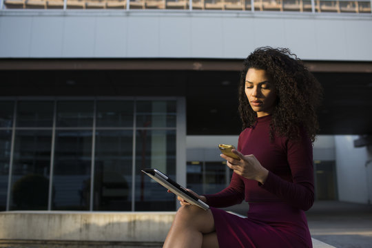 Business Woman Using Technology To Work