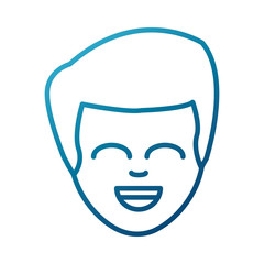 Man smiling cartoon icon vector illustration graphic design