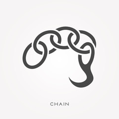 Silhouette icon chain