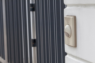 door bell at the gate of the house