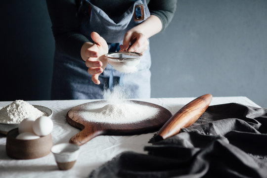 Woman making homemade pasta