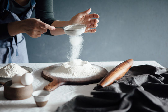 Woman making homemade pasta