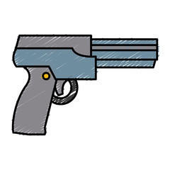 Videogame gun pistol icon vector illustration graphic design