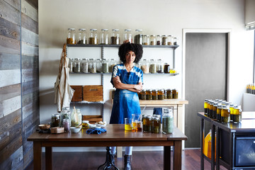 Millennial African American Woman Maker in Her Studio