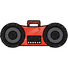 Old radio stereo icon vector illustration graphic design