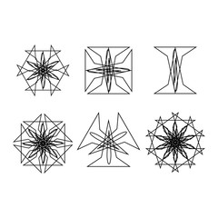 Cosmic geometry astrological star pattern symbols