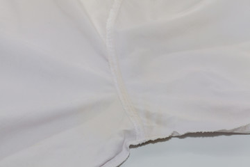 stain of the dirty white shirt