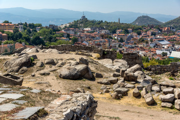 Amazing Panorama to City of Plovdiv from nebet tepe hill, Bulgaria