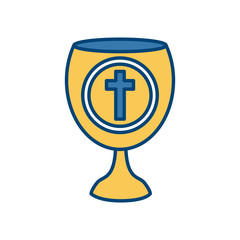 Obraz premium Holy chalice isolated icon vector illustration graphic design