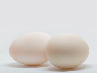 Closeup Duck eggs.