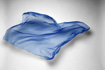 abstract blue fabric in motion