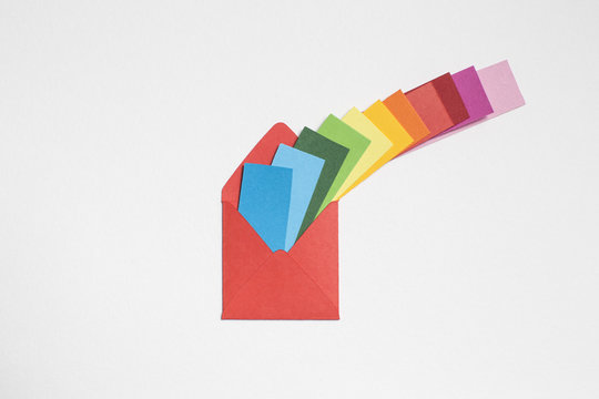 Multi-coloured mail...