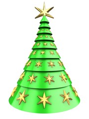 3d light green Christmas tree