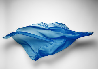 abstract blue fabric in motion