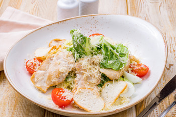 Caesar salad with chicken