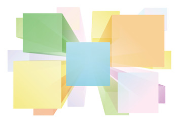 背景素材　デジタル　キューブ　パステル