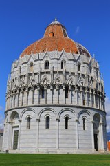 the Leaning Tower of Pisa and Pisa Cathedral in Italy. 