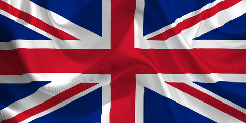 Waving flag of the United Kingdom. Great Britain Flag in the Wind. Great Britain National mark. Waving United Kingdom Flag. United Kingdom Flag Flowing.