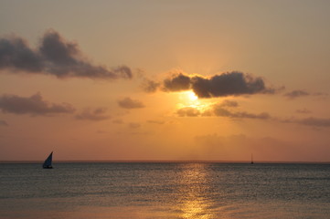 Seascape island Benguerra. Mozambique