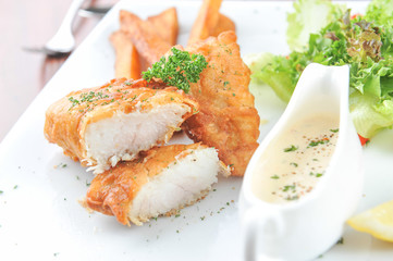 fish and chips with French fries