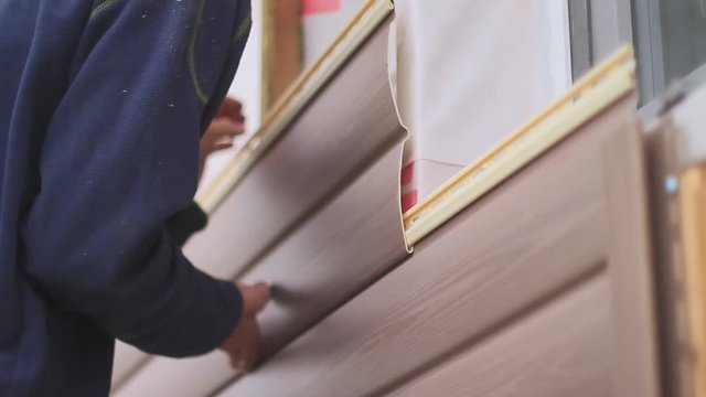 the fastening of the siding