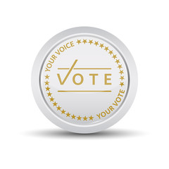 Vote icon. Vote rubber stamp. Vector Vote stamp. Vote Grunge stamp. Roter stempel. Election badges and labels