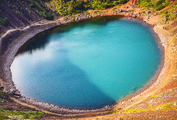 Volcanic lakes of Iceland. Scenic landscape at sunset. © Unique Vision