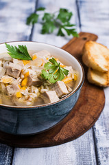 Soup with pearl barley