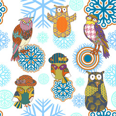 Christmas and New Year seamless Pattern, decorations 