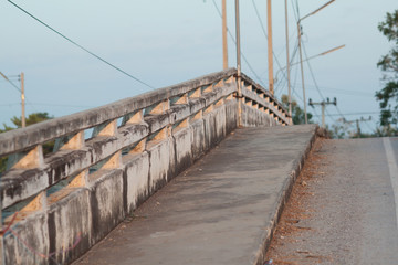 Walls of the bridge.