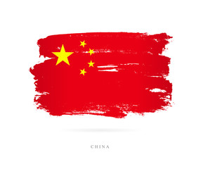 Flag of China. Abstract concept