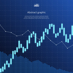 Abstract background with stock graph. Eps10 Vector illustration.