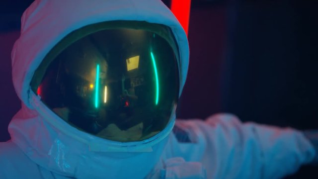  Off duty astronaut watching sexy girl dance for him in strip club
