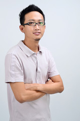 Portrait of casual Asian man