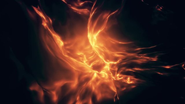 Ethereal Glowing Abstract Flame Loop