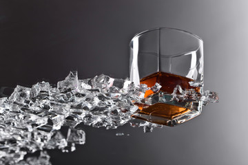 Whiskey with ice .