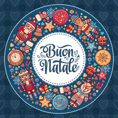 Buon Natale. Christmas template. 