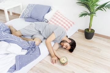 Man is overslept