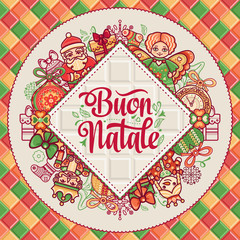 Buon Natale. Christmas template. 