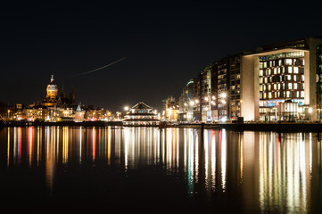 Fototapeta na wymiar Night view of Amsterdam, Netherlands