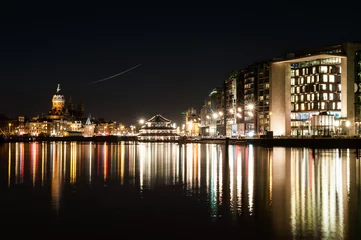 Foto op Plexiglas Night view of Amsterdam, Netherlands © smallredgirl