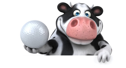 Fun cow - 3D Illustration