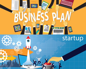 Business Startup Concept. Vector Illustration