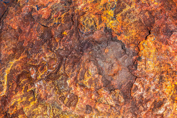 Deep corroded iron. Abstract background.