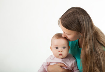 Young mother with her baby