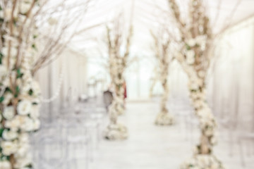 Blurred view of wedding hall