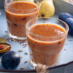 Fruit useful smoothies, square