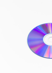 CD-ROM disc with rainbow reflective light isolated